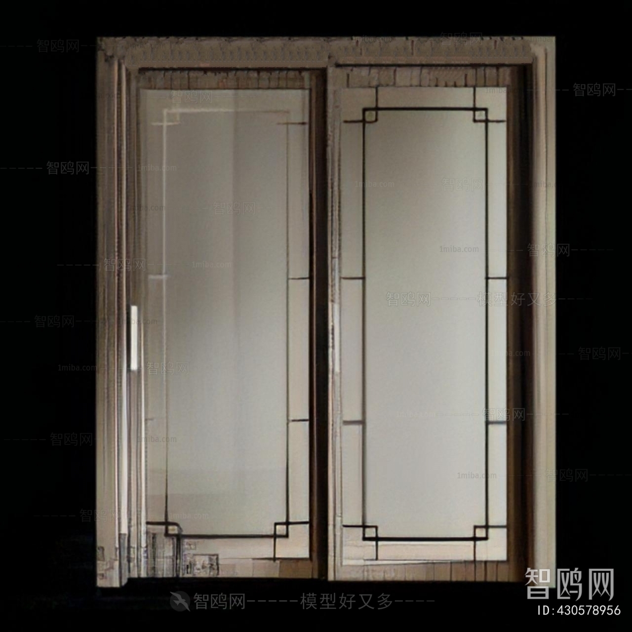 New Chinese Style Sliding Door