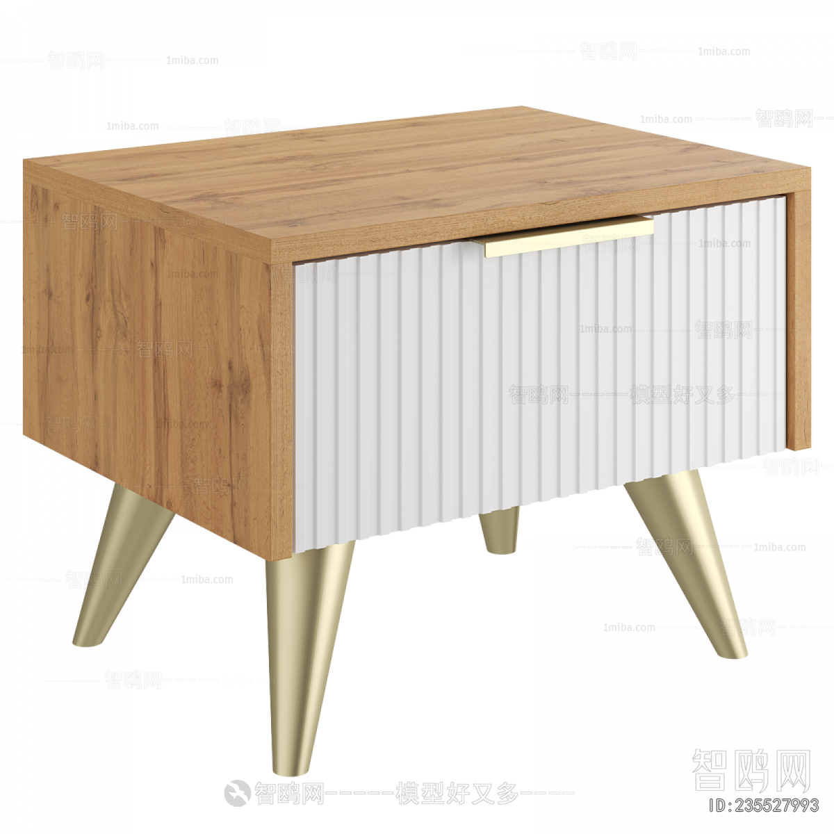 现代实木床头柜