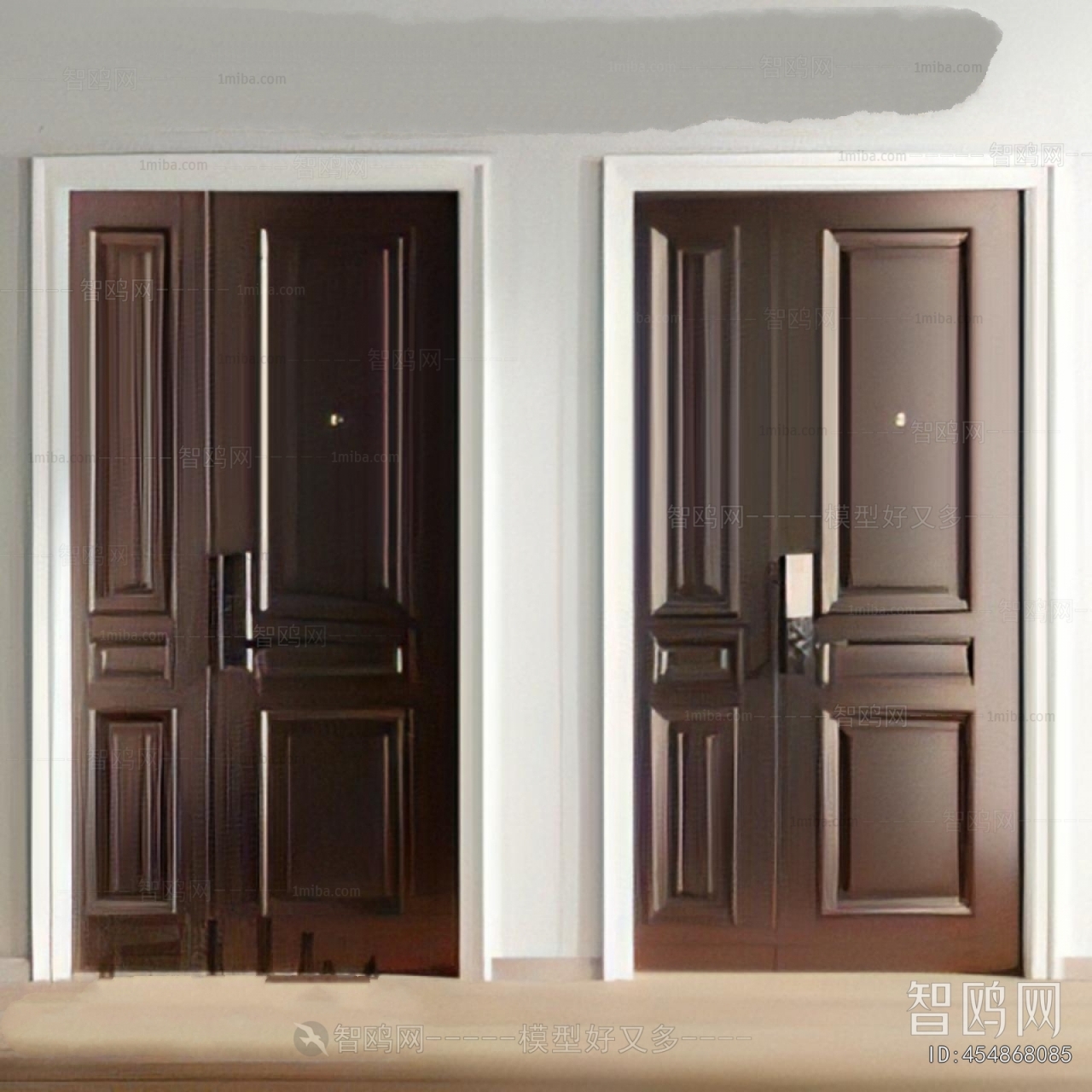 Modern Unequal Double Door