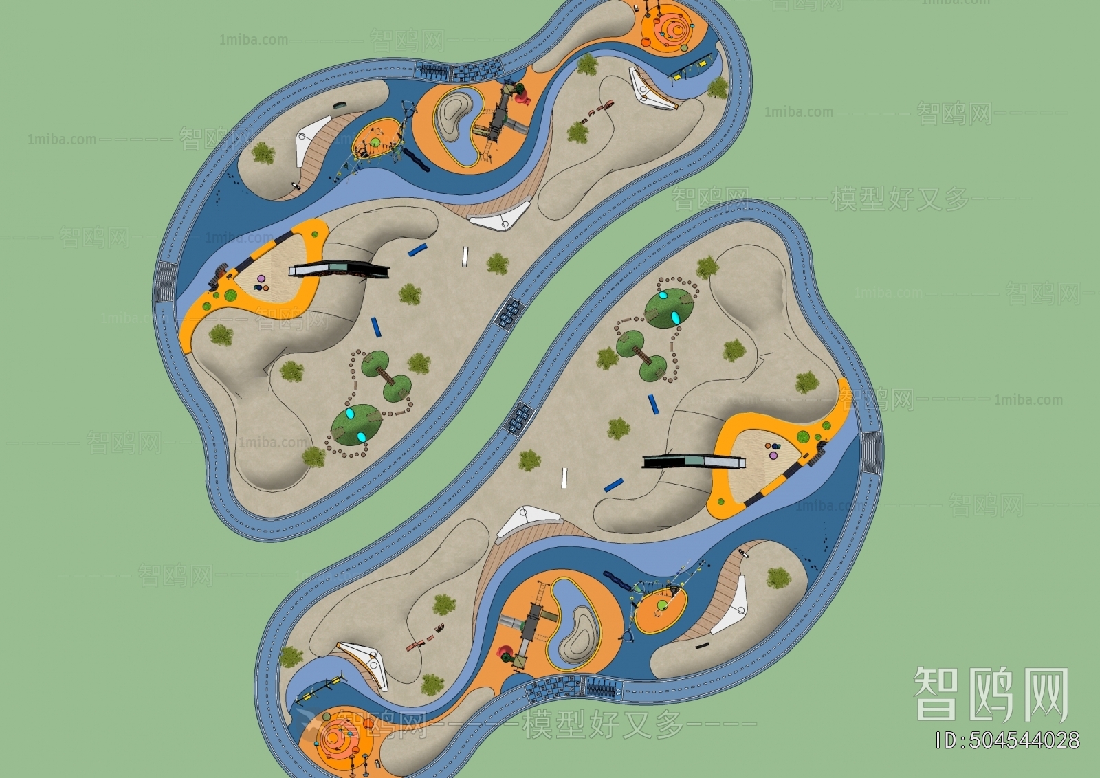 Modern Park Landscape