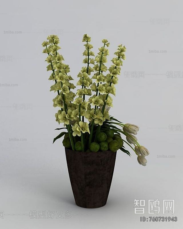Modern Potted Green Plant