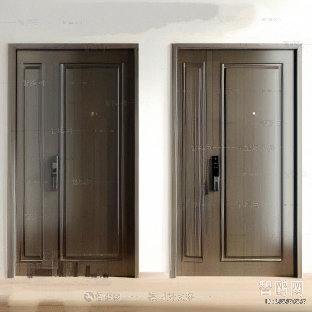 Modern Unequal Double Door