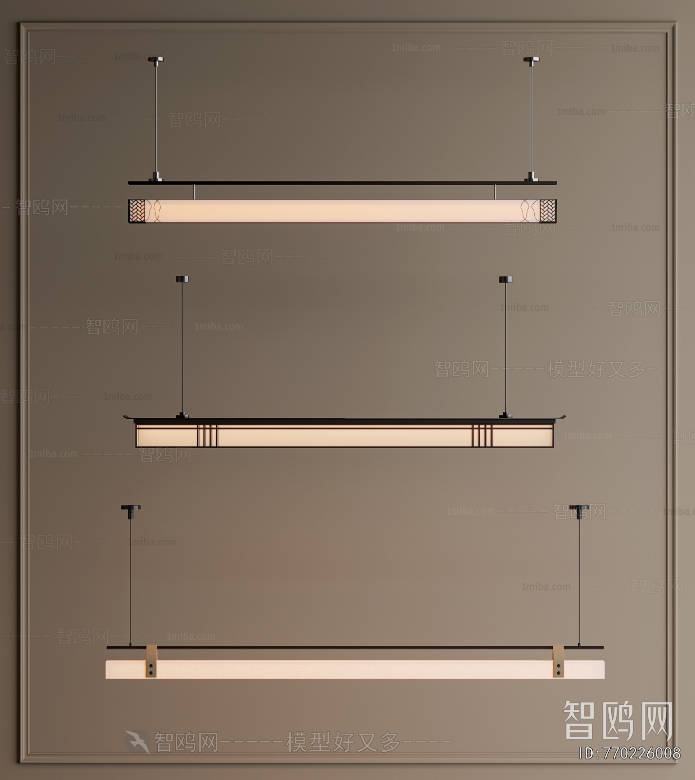 New Chinese Style Long Chandelier