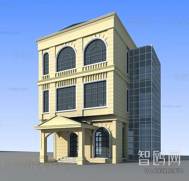 Simple European Style Appearance Of Commercial Building