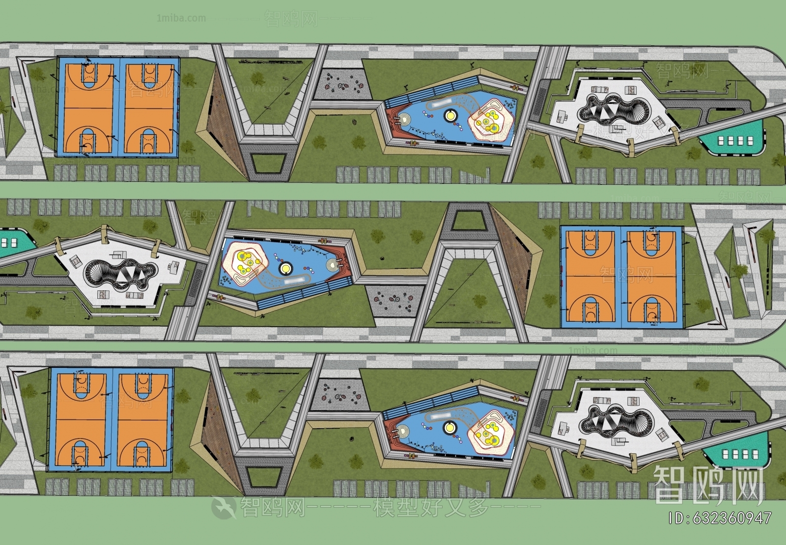 Modern Park Landscape