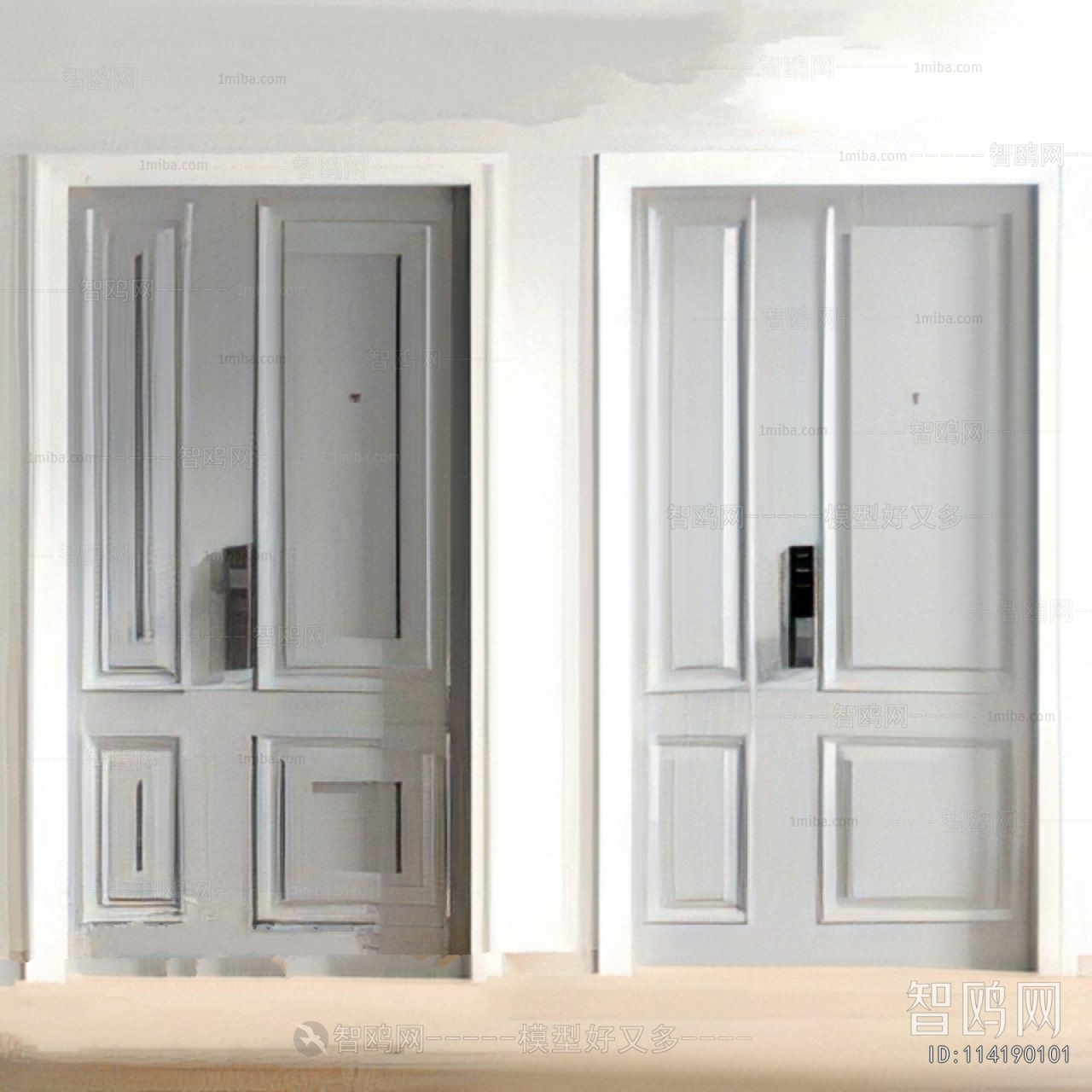Modern Unequal Double Door
