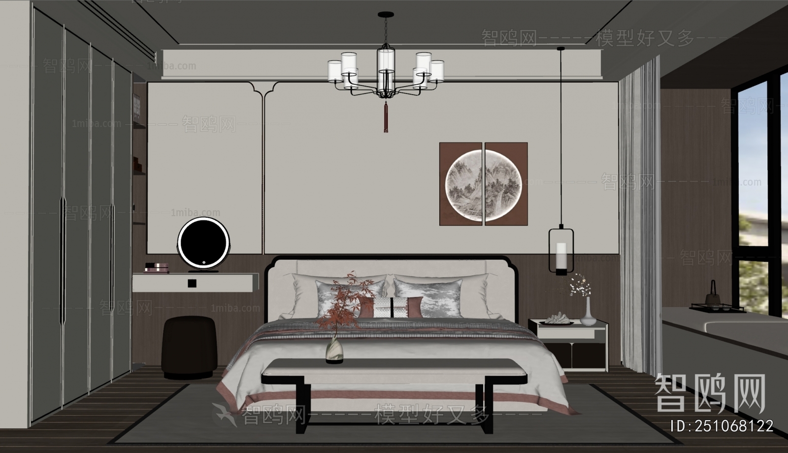 New Chinese Style Bedroom