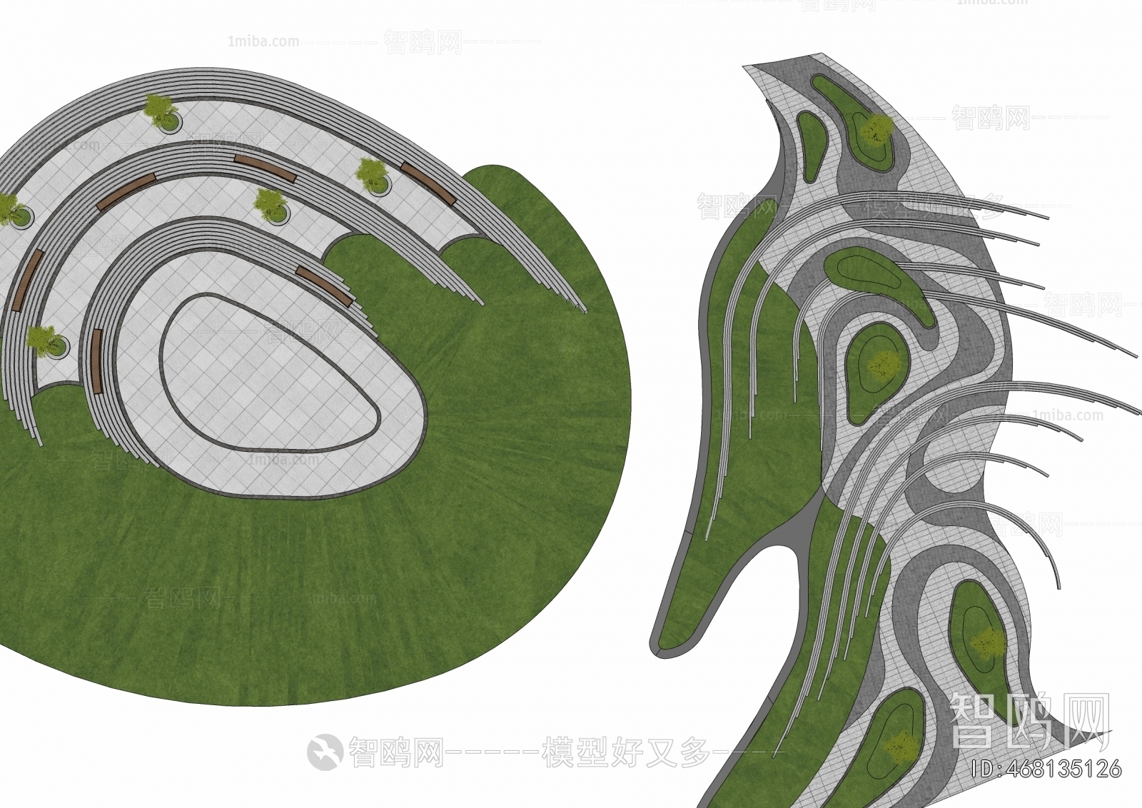 Modern Park Landscape