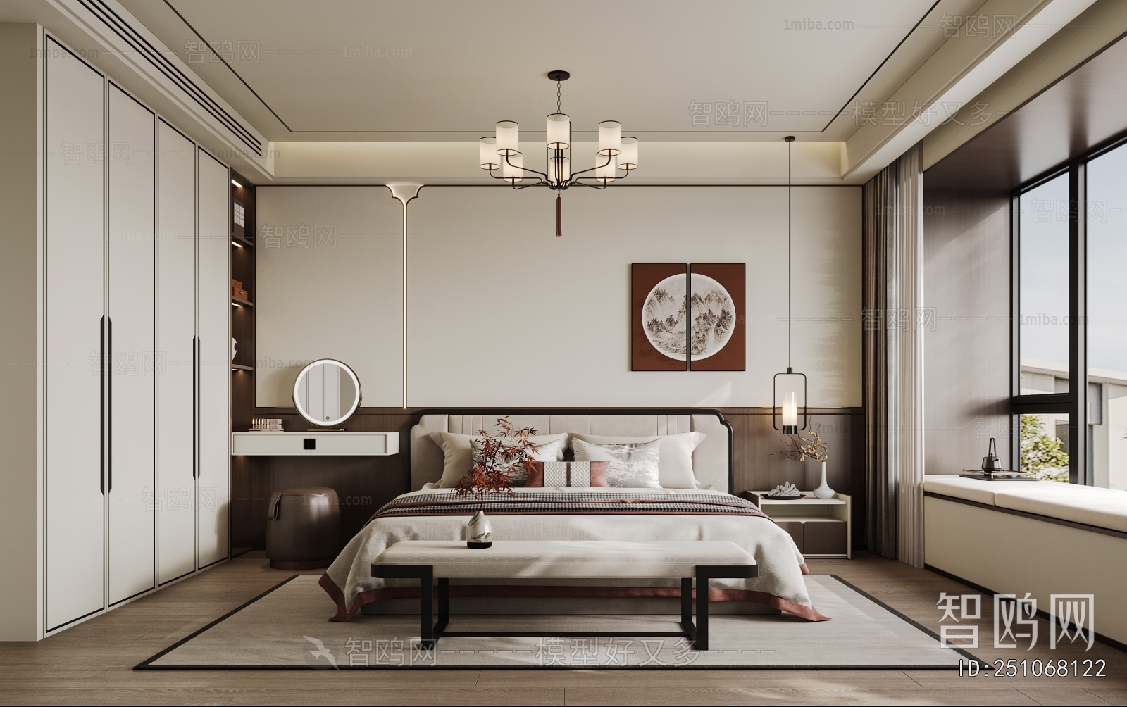 New Chinese Style Bedroom