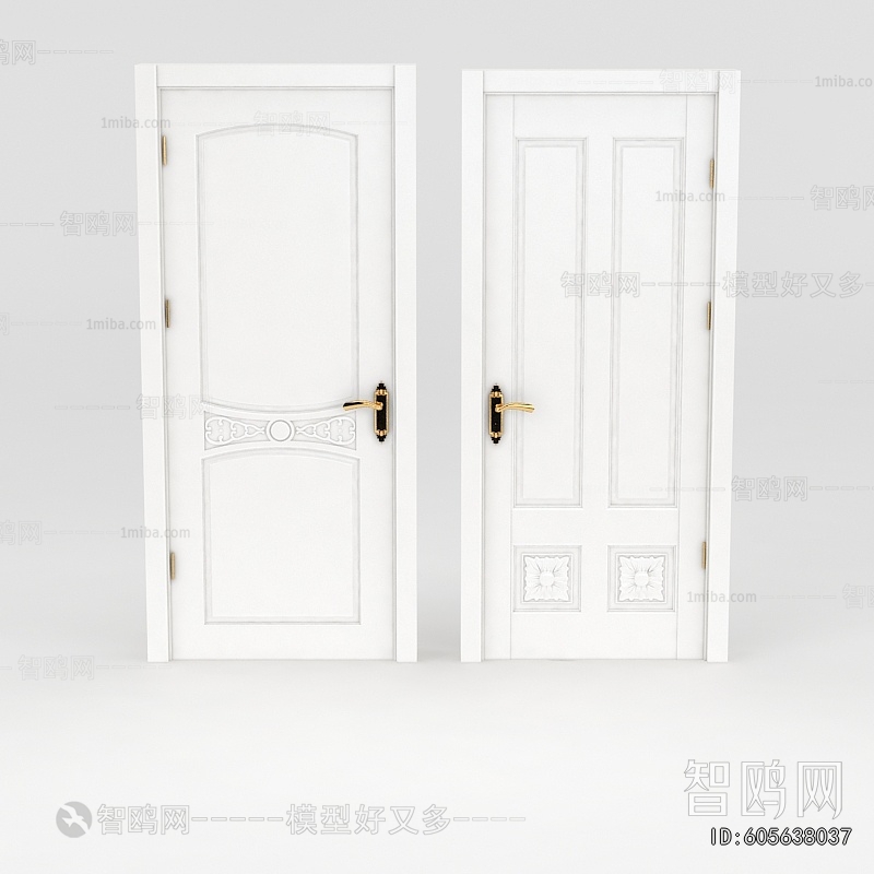 Simple European Style Single Door