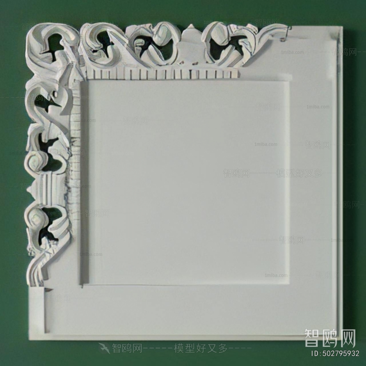 European Style Plaster Carved Top Plate