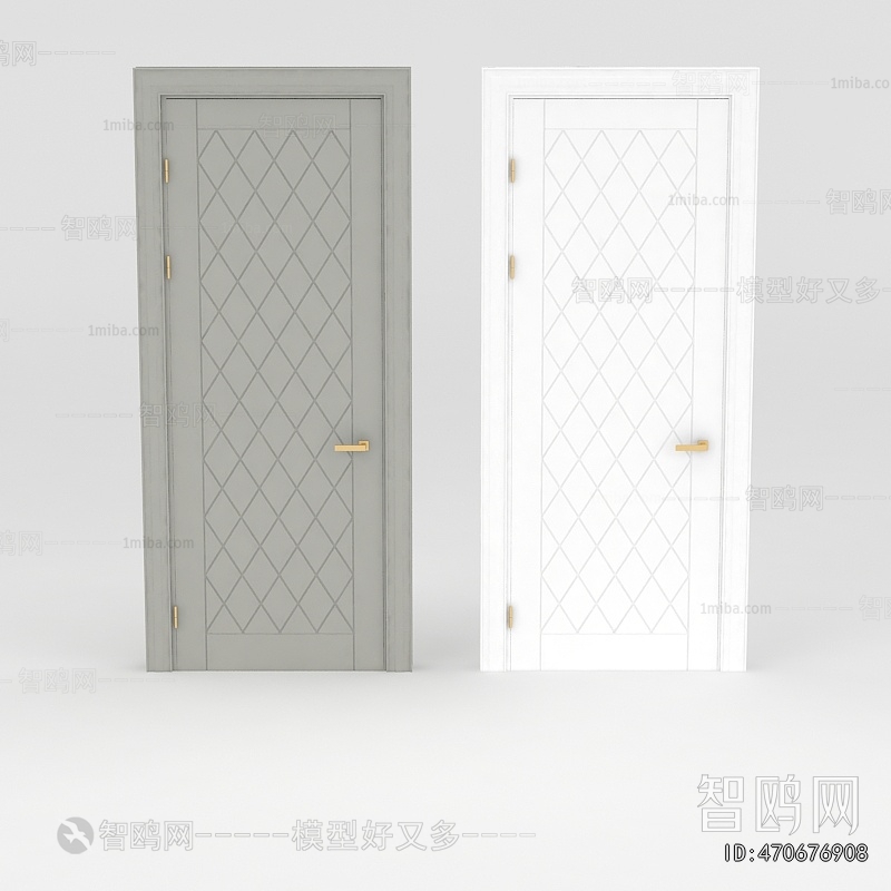 Simple European Style Single Door