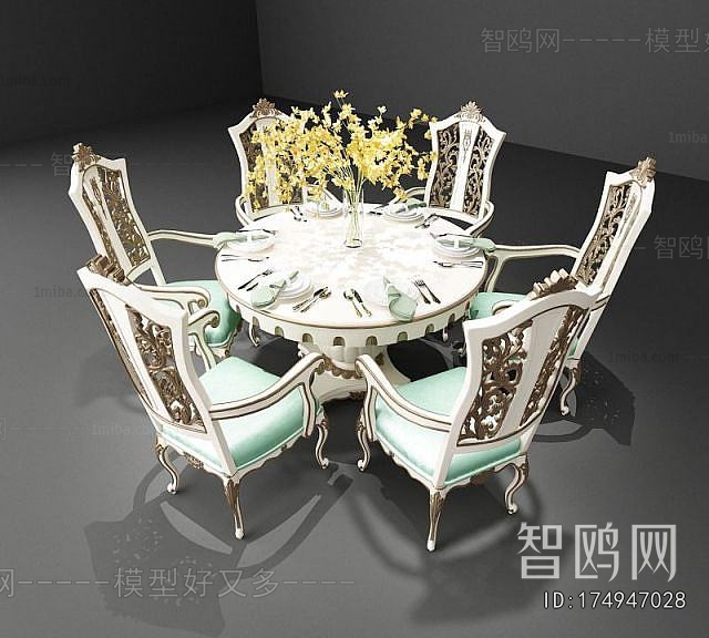 European Style Dining Table And Chairs