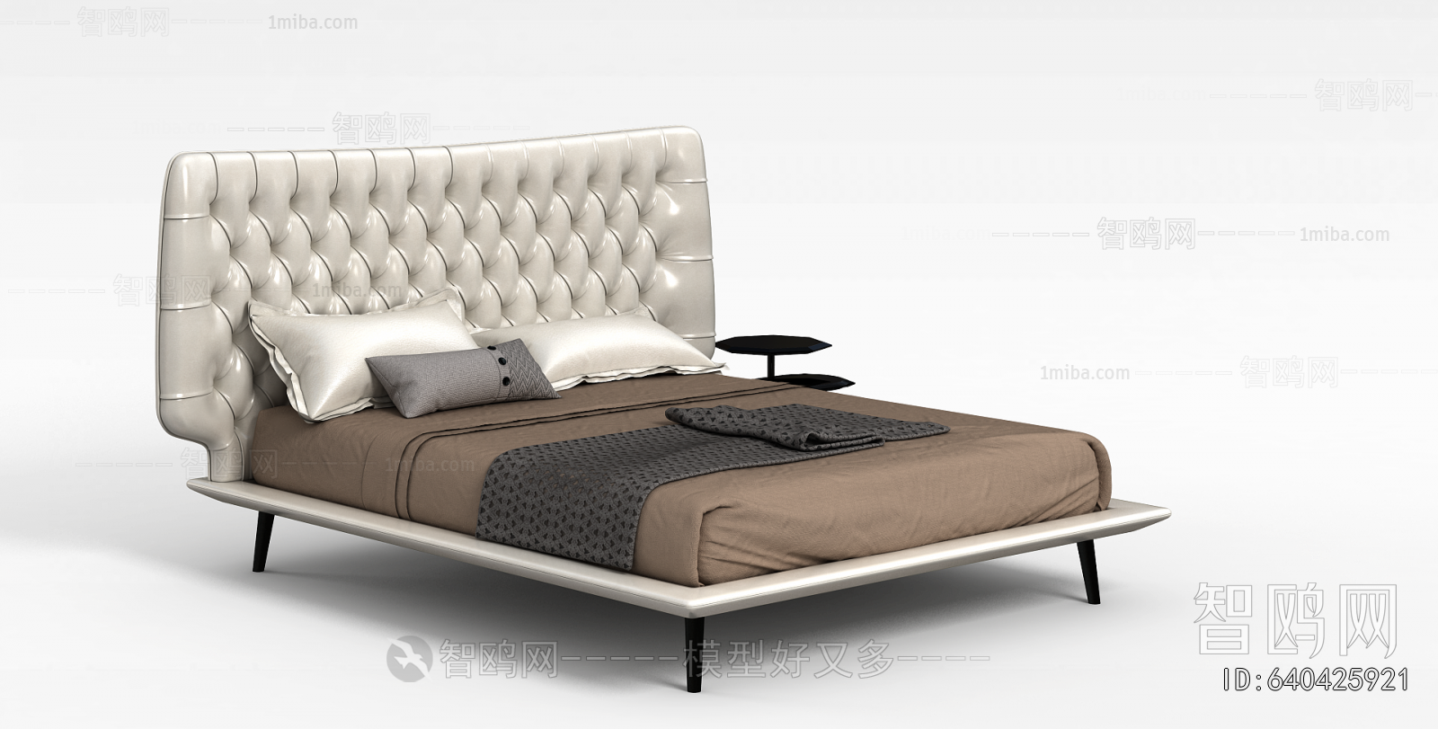 Simple European Style Double Bed