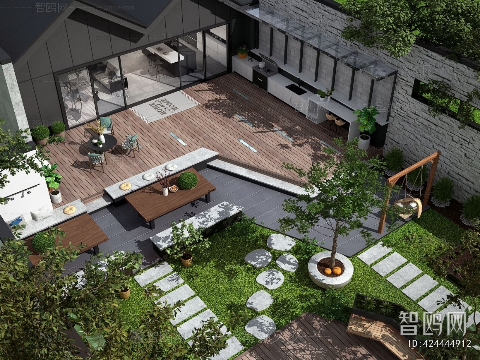 Modern Courtyard/landscape