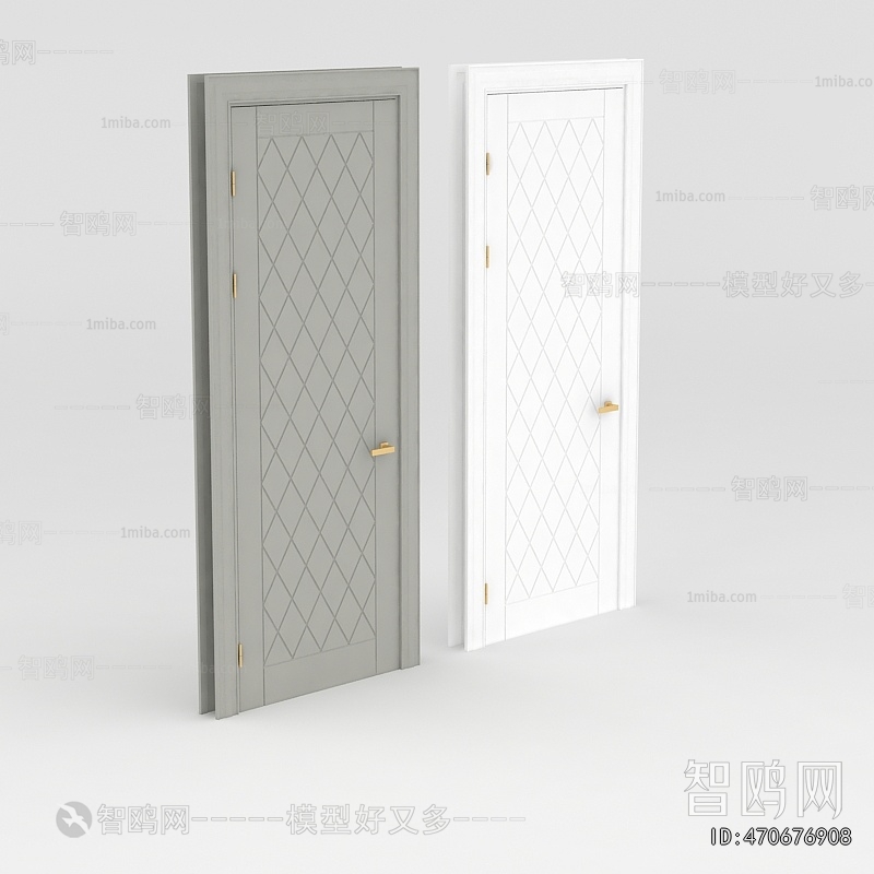Simple European Style Single Door