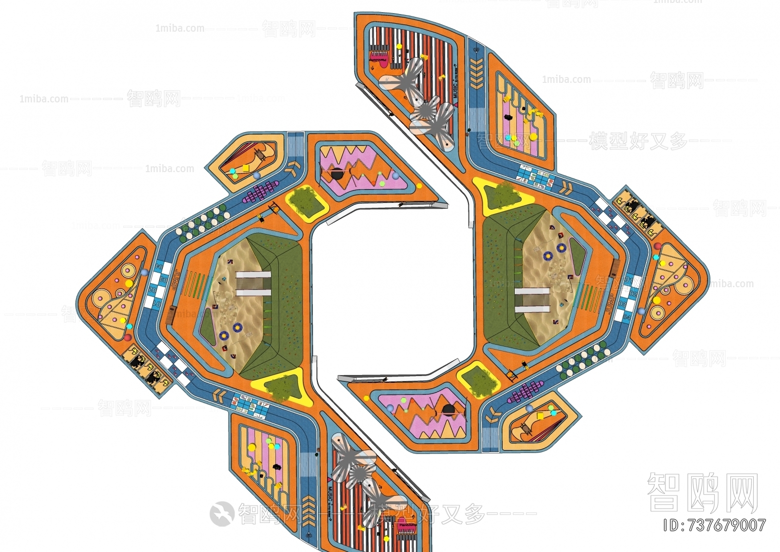 Modern Park Landscape