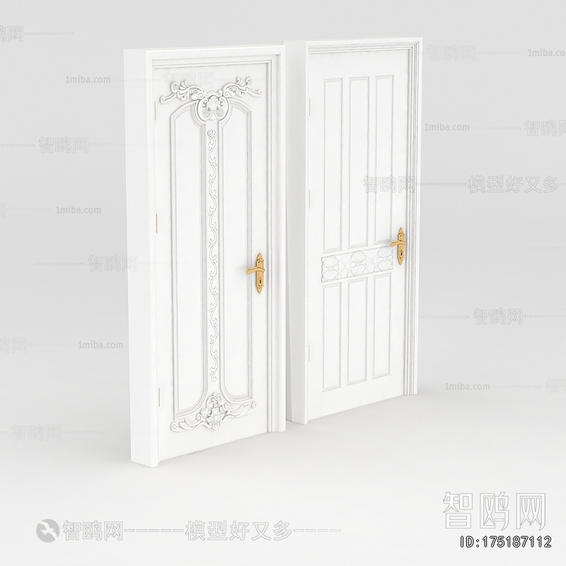 Simple European Style Single Door