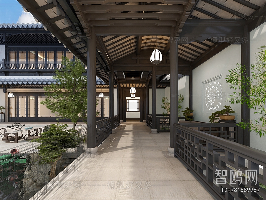 New Chinese Style Courtyard/landscape