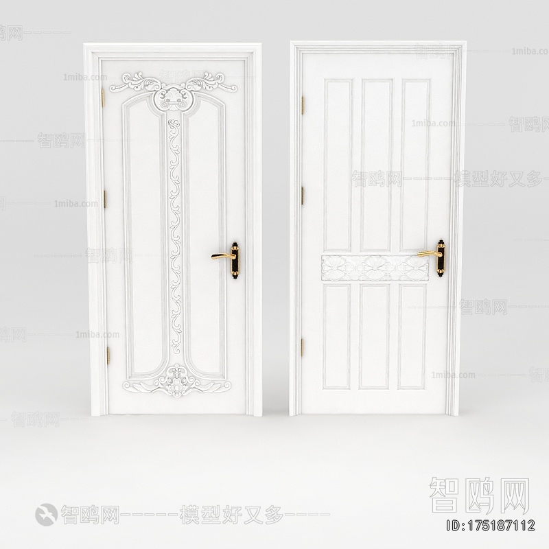 Simple European Style Single Door