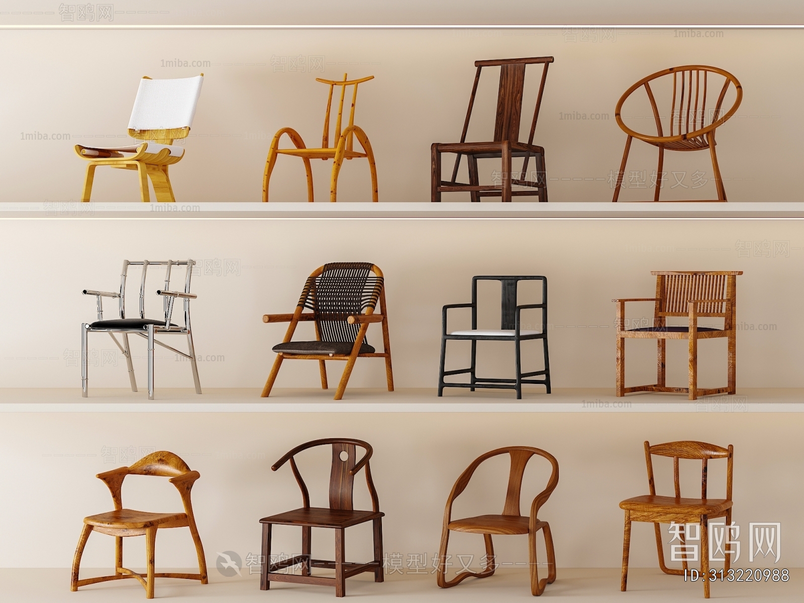 New Chinese Style Lounge Chair