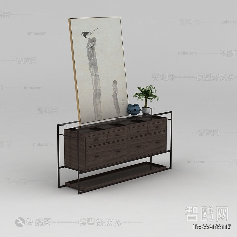 New Chinese Style Side Cabinet