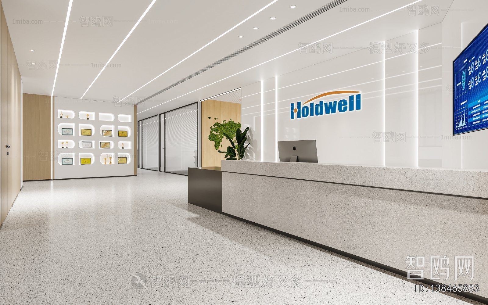 Modern Office Reception Desk