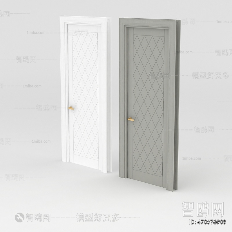 Simple European Style Single Door