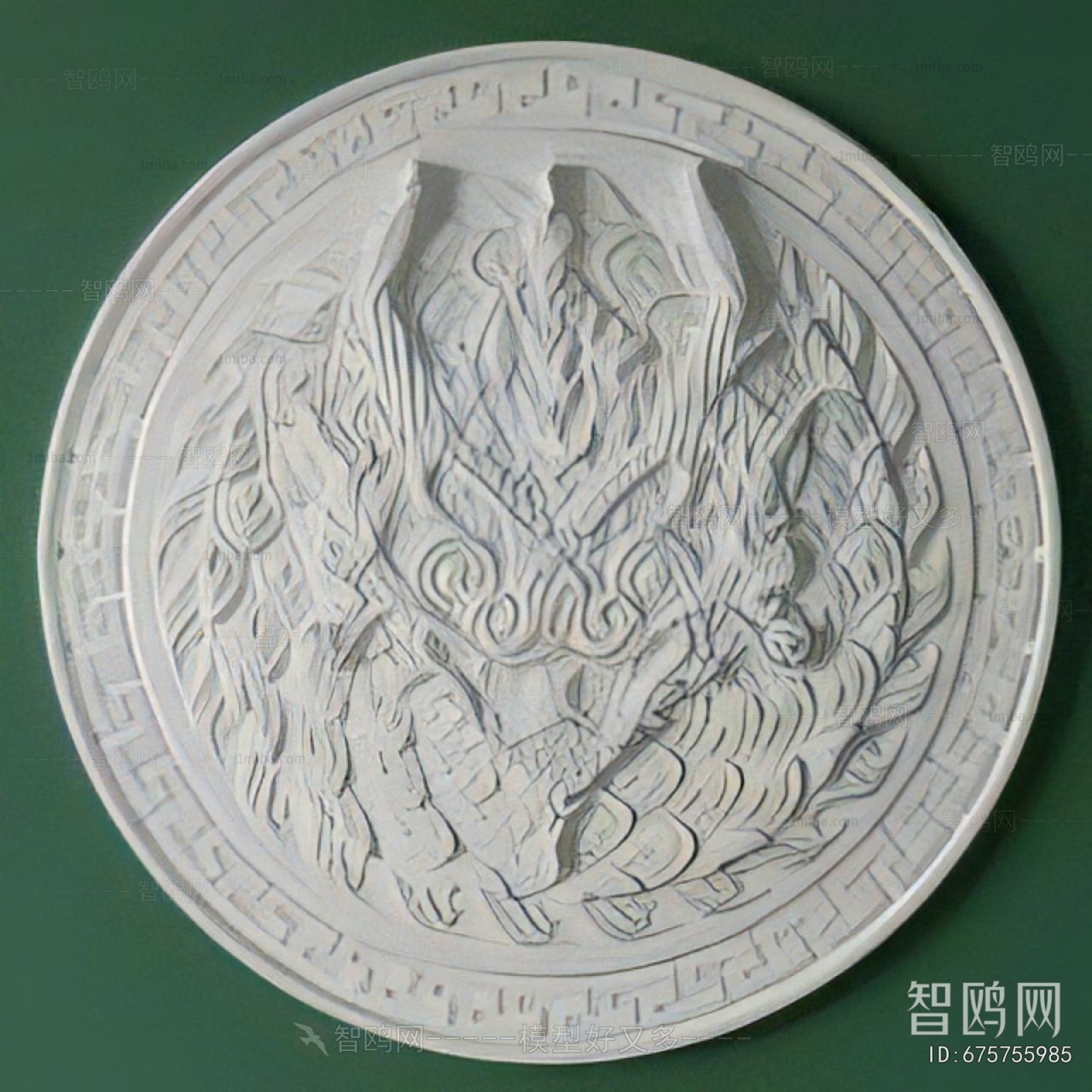 Modern Plaster Carved Top Plate