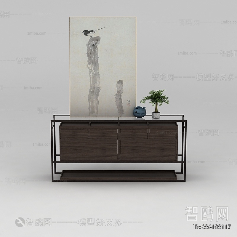 New Chinese Style Side Cabinet