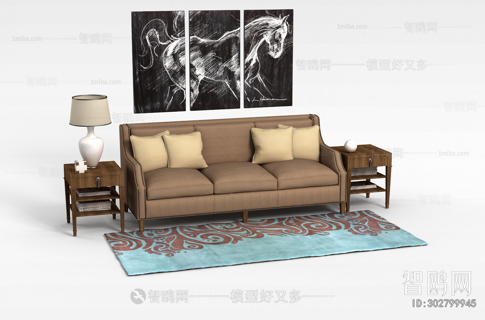 Modern Three-seat Sofa