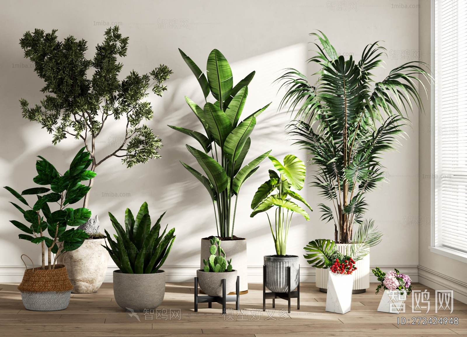 Modern Ground Green Plant Potted Plants