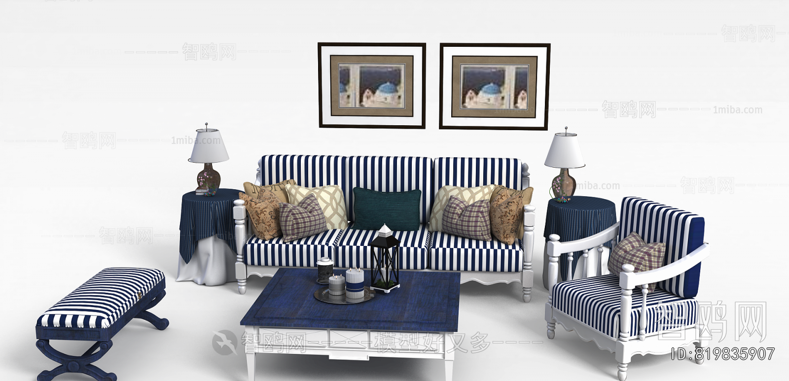 Mediterranean Style Sofa Combination