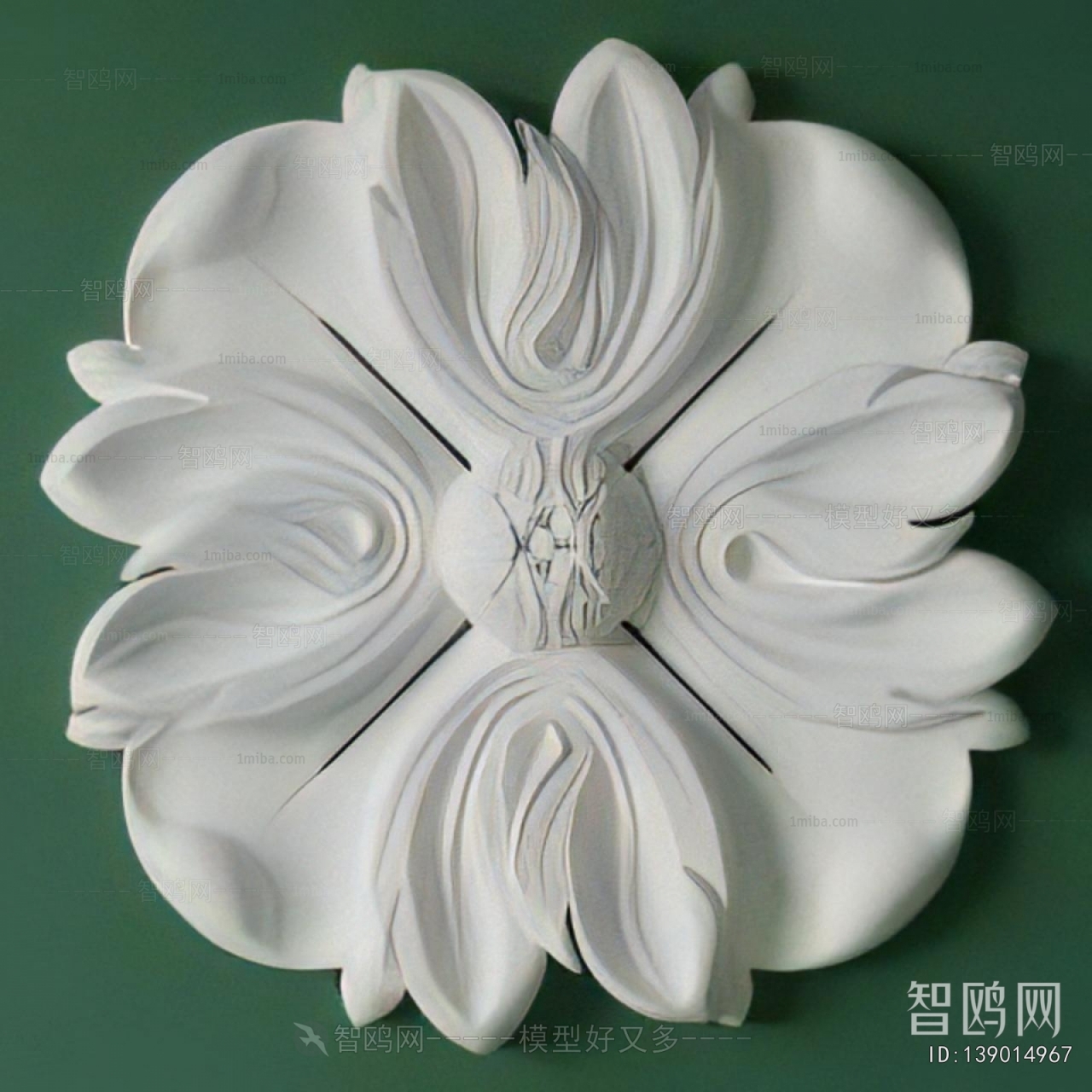 European Style Plaster Carved Top Plate