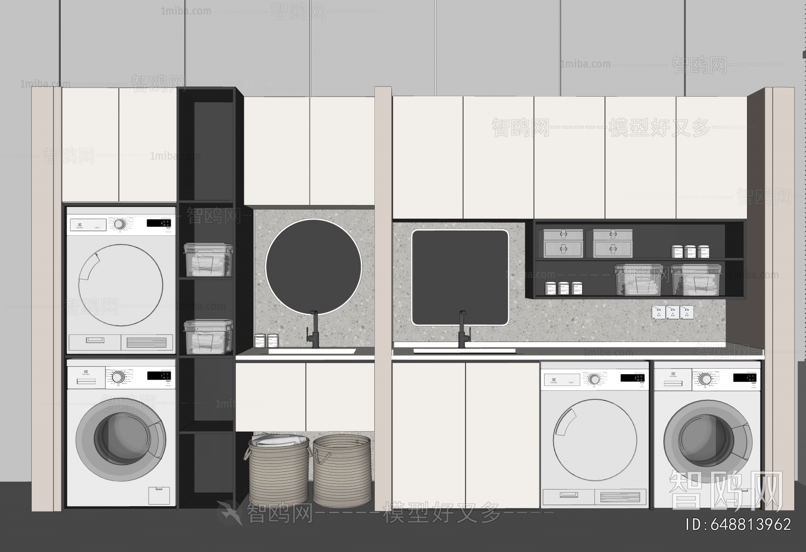 Modern Laundry Cabinet