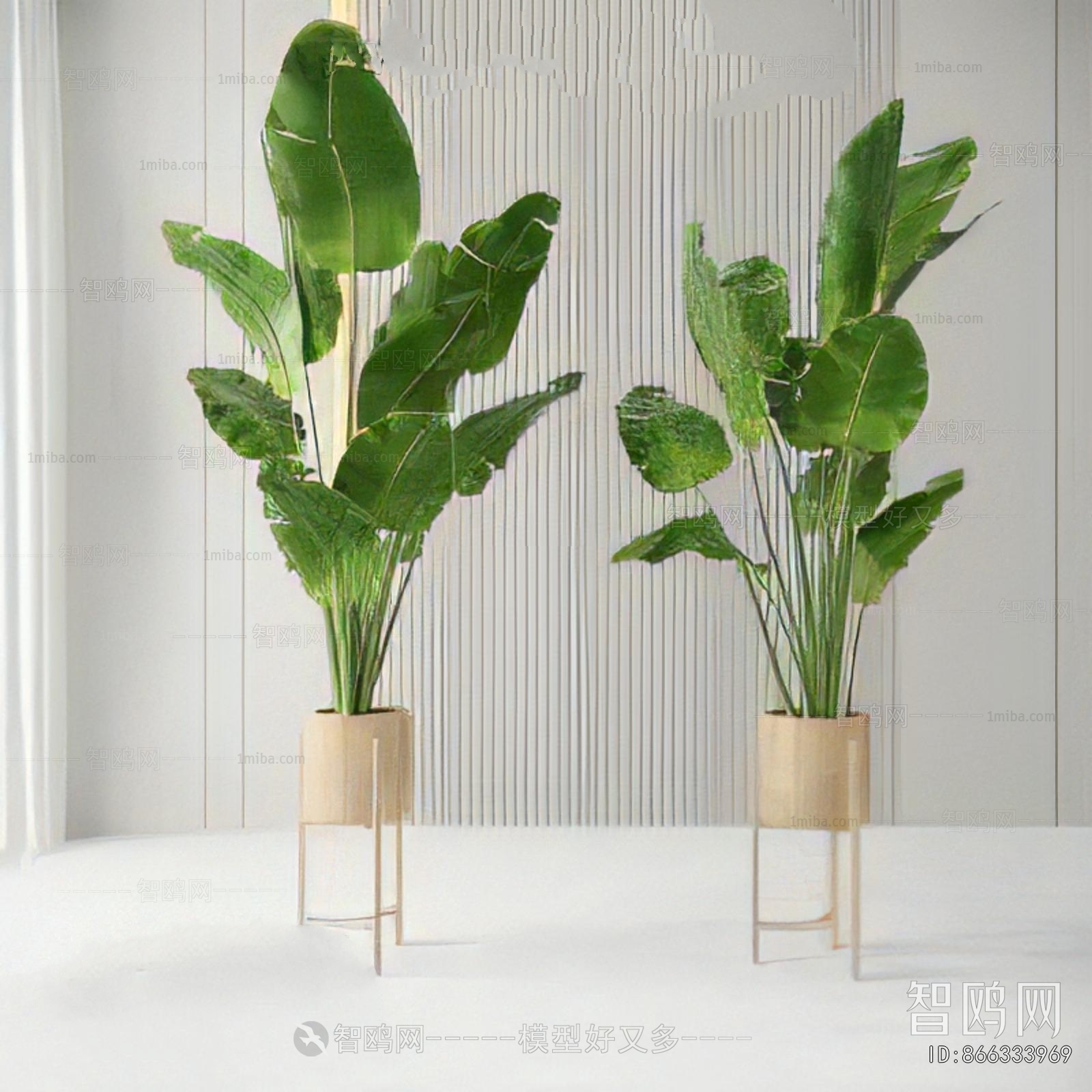 Modern Ground Green Plant Potted Plants