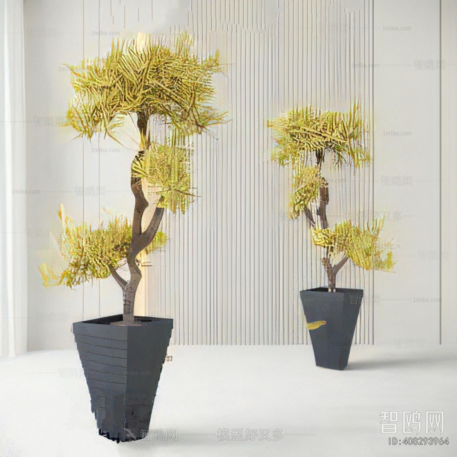 Modern Ground Green Plant Potted Plants