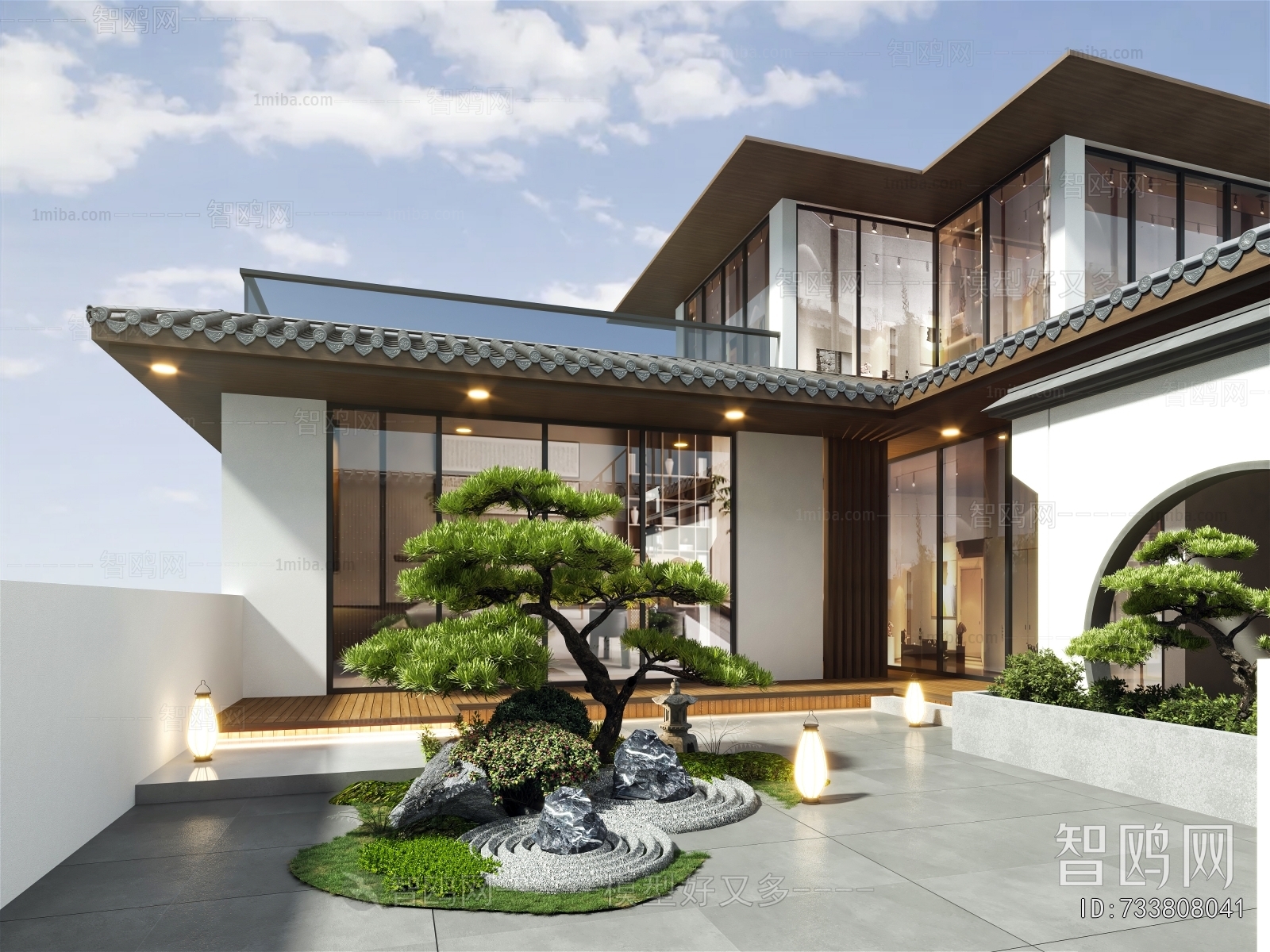 New Chinese Style Courtyard/landscape