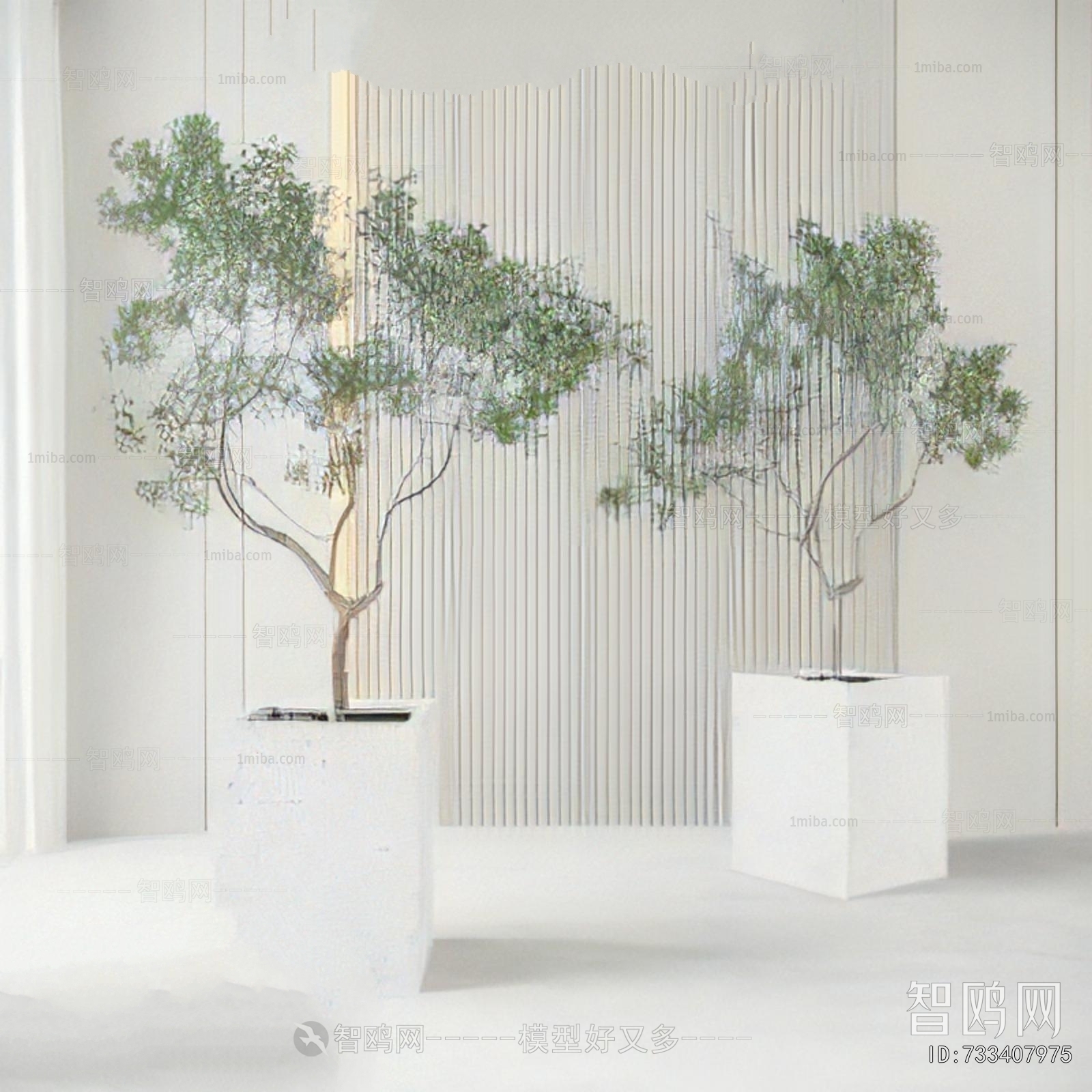 Modern Ground Green Plant Potted Plants