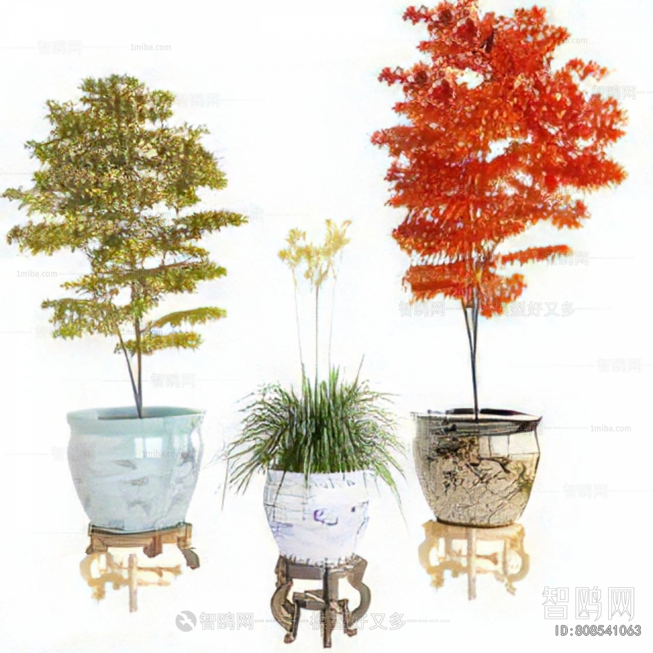 New Chinese Style Ground Green Plant Potted Plants