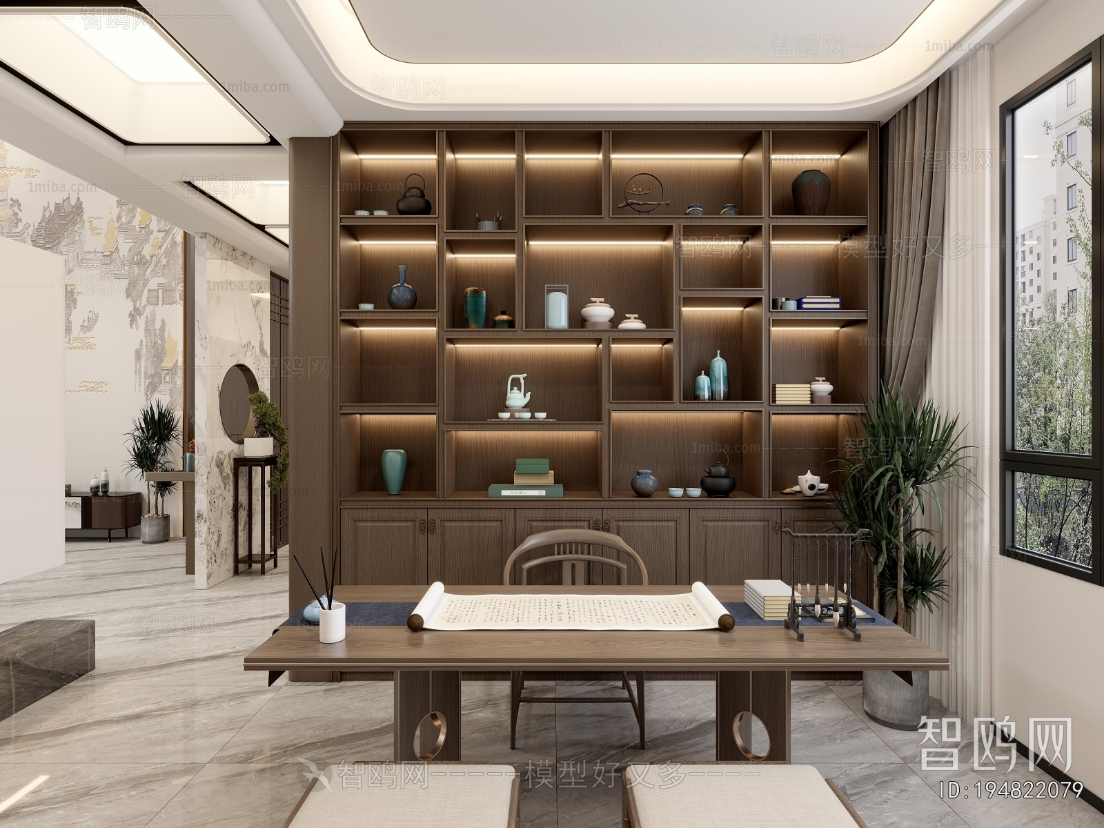 New Chinese Style A Living Room