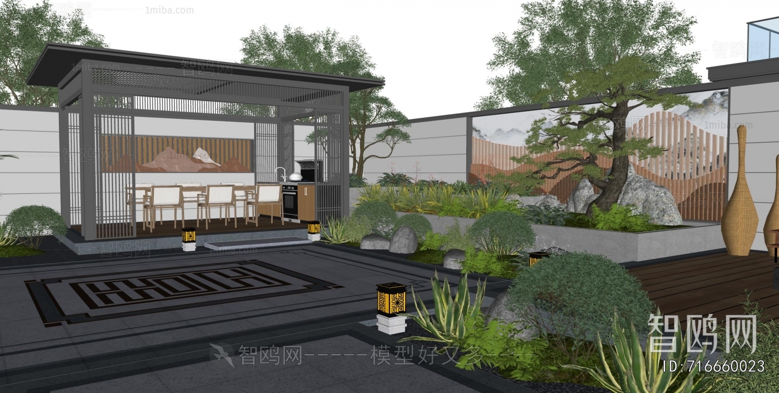 New Chinese Style Courtyard/landscape