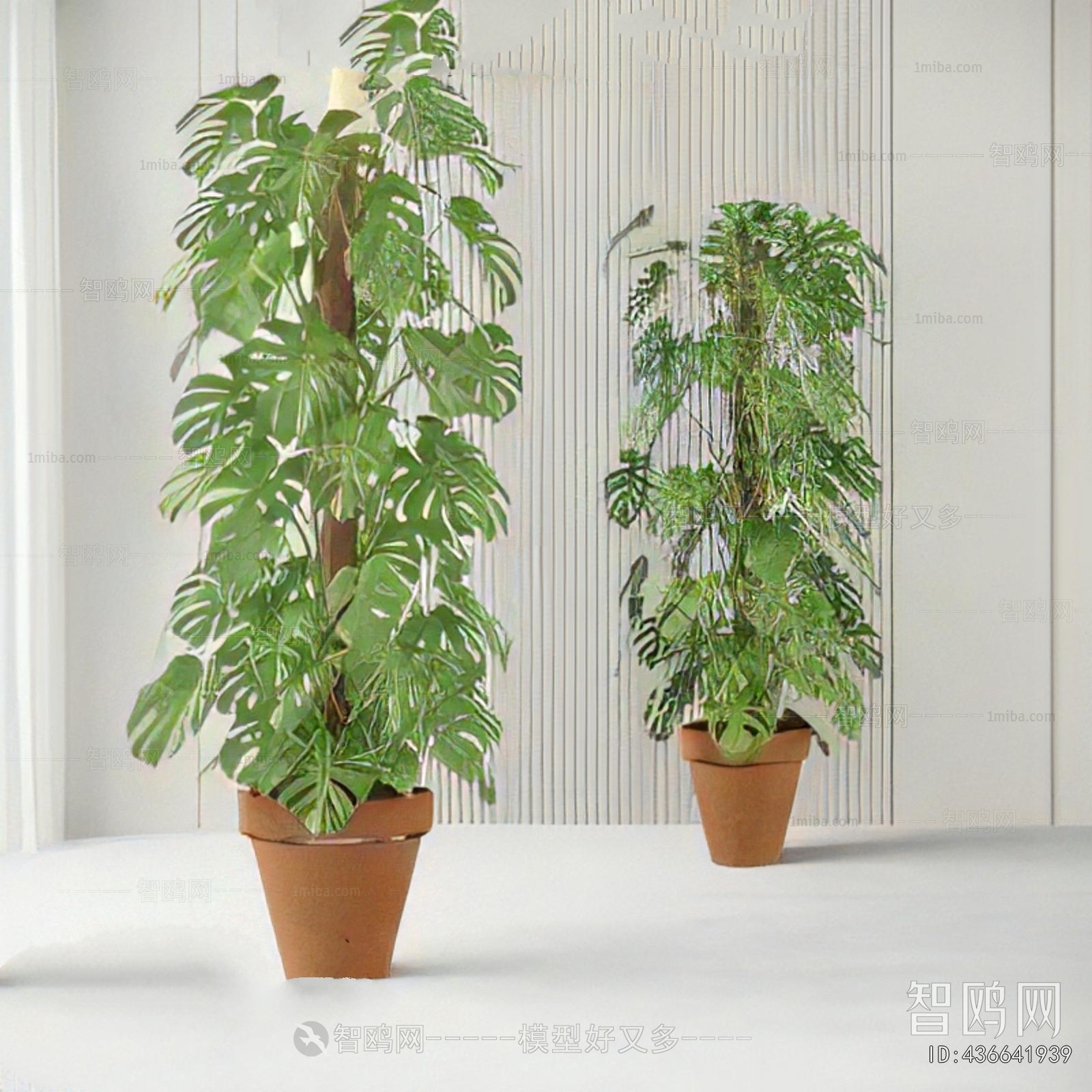 Modern Ground Green Plant Potted Plants