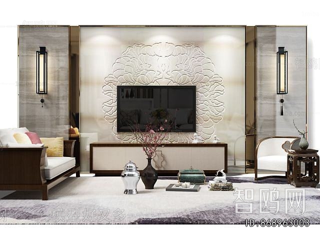 New Chinese Style Sofa Combination