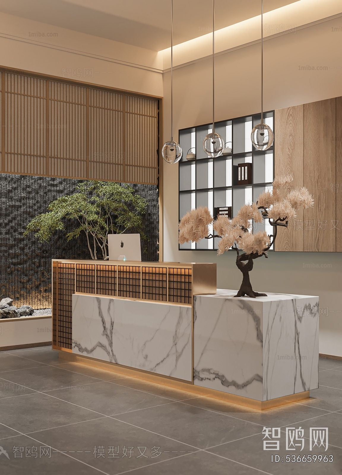 New Chinese Style Office Reception Desk