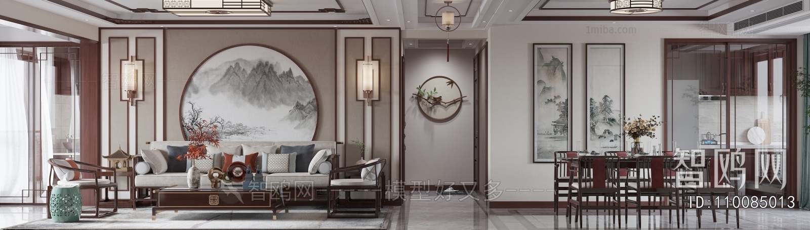 New Chinese Style A Living Room