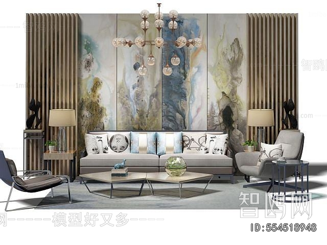 New Chinese Style Sofa Combination