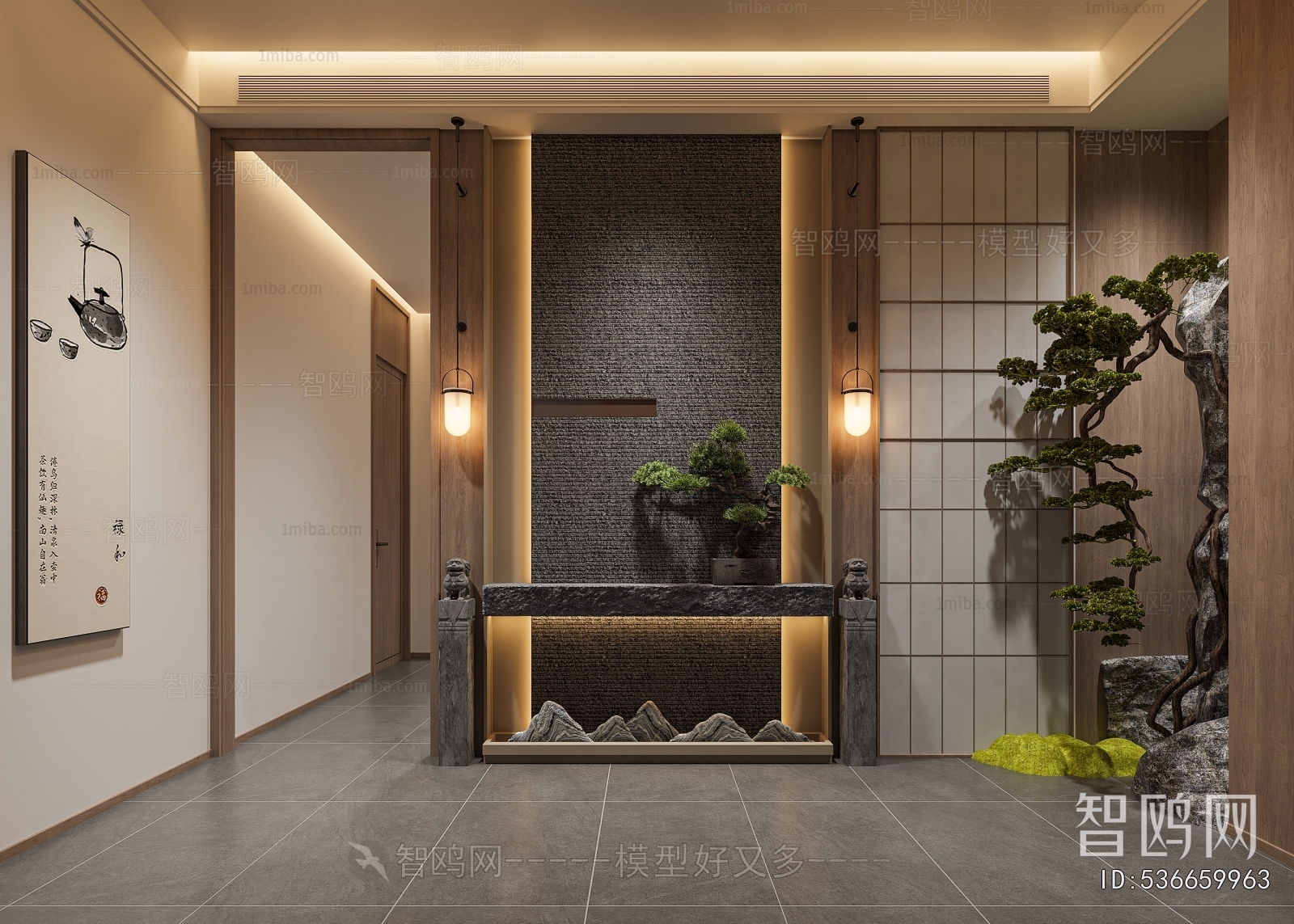 New Chinese Style Office Reception Desk