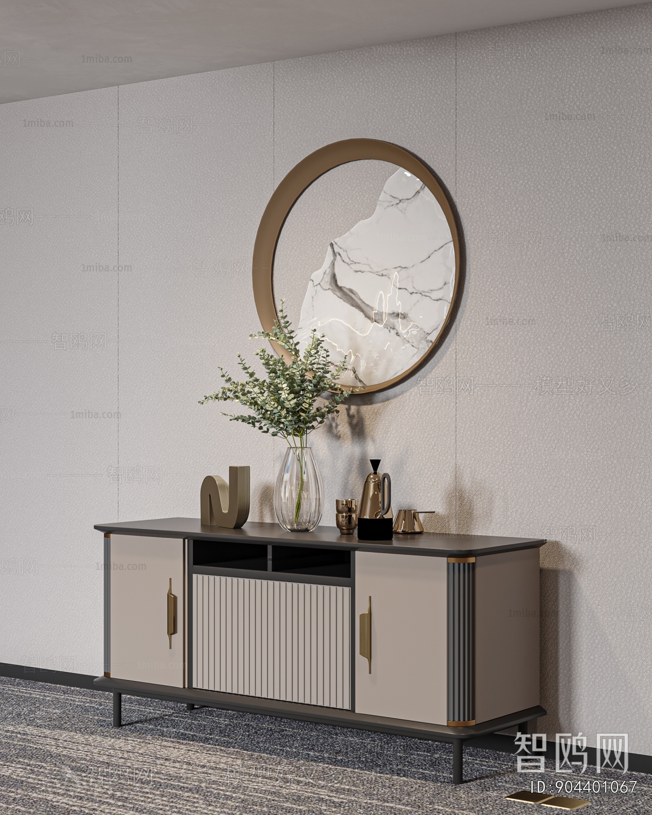 New Chinese Style Entrance Cabinet