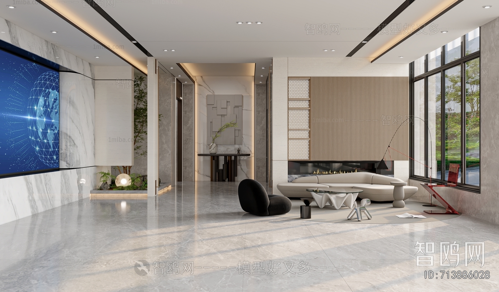 Modern Office Reception Desk